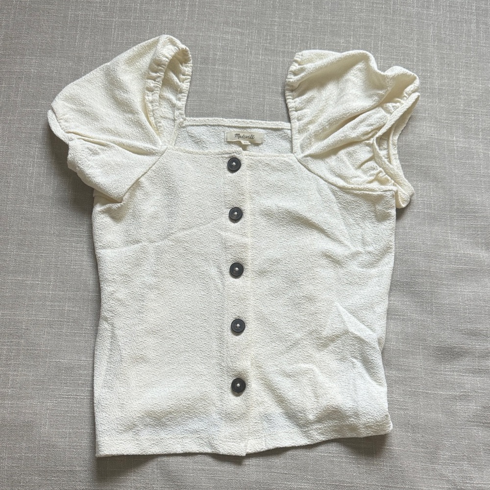Madewell Cream Button-Up Women's Top